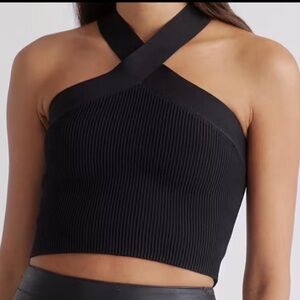 Aritzia Babaton Sculpt Knit Criss Cross Cropped Tank